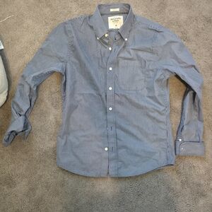 Abercrombie & Fitch Men's Blue Button Down Shirt